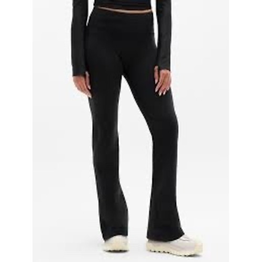 Athleta Altitude Pant Polartec Power Stretch Black Flare Leggings Womens Small P